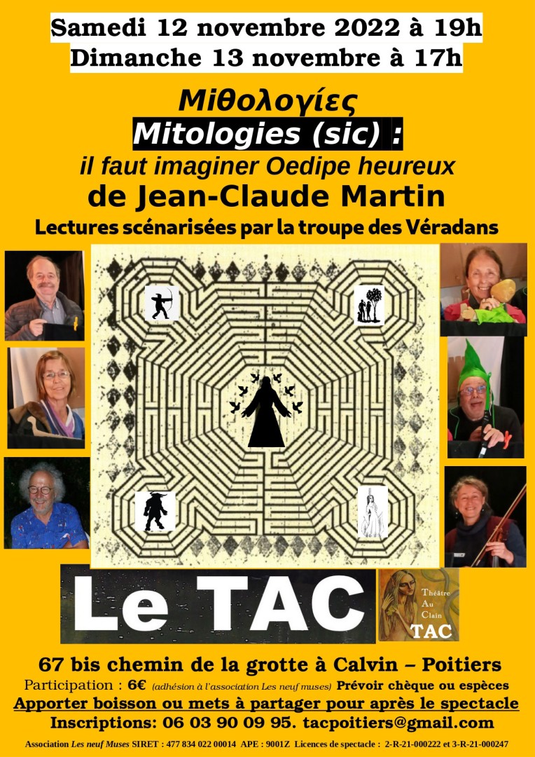 Mitologies - Affiche TAC officielle - 12 & 13 novembre 2022